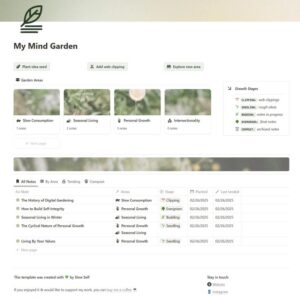 Mind Garden Notion Template